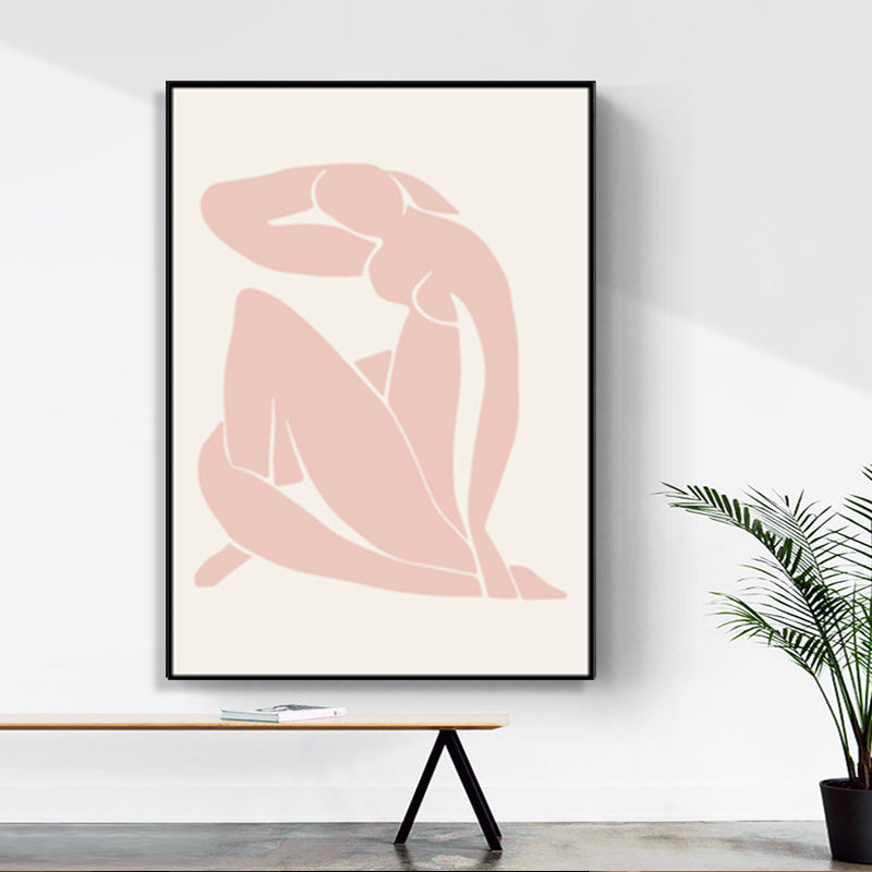 Brehn | Skandinavische Stil Wandkunst Druck Beige Nude Frauenmalerei, Mehrere Größen Verfügbar