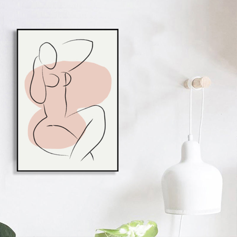 Brehn | Skandinavische Stil Wandkunst Druck Beige Nude Frauenmalerei, Mehrere Größen Verfügbar
