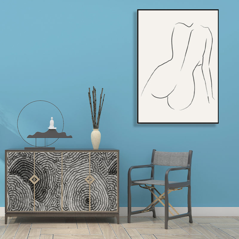 Brehn | Skandinavische Stil Wandkunst Druck Beige Nude Frauenmalerei, Mehrere Größen Verfügbar