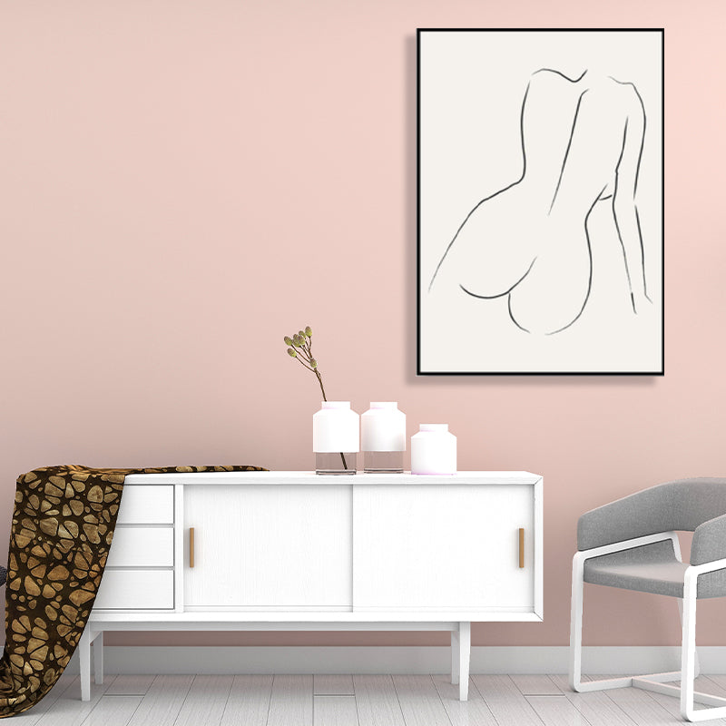 Brehn | Skandinavische Stil Wandkunst Druck Beige Nude Frauenmalerei, Mehrere Größen Verfügbar