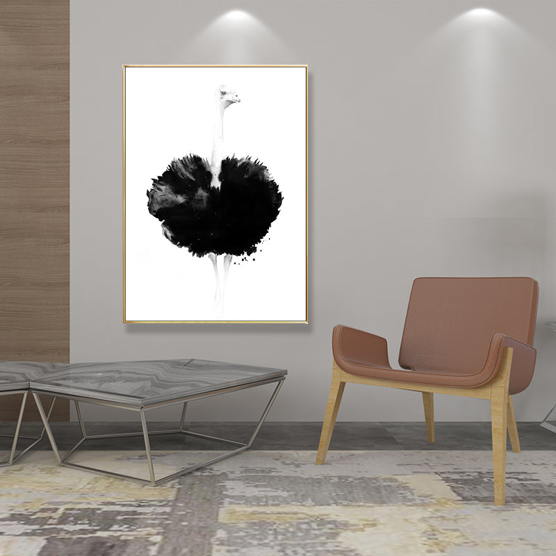 Brehn | Moderner Stil Strauß Malerei Leinwand Texturiert Weiße Wandkunst Dekor für Gästezimmer