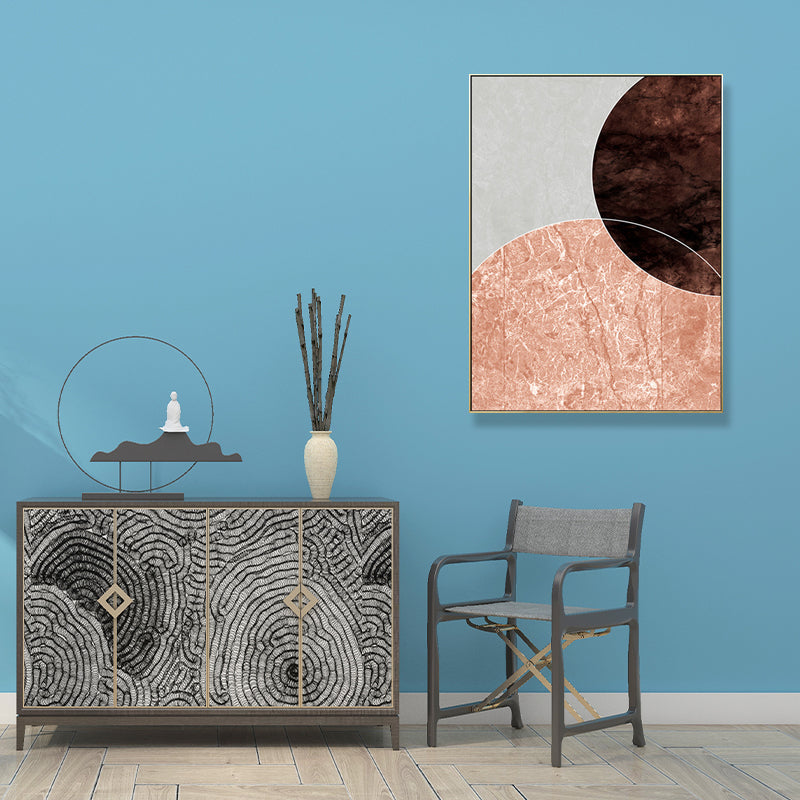 Brehn | Weiche Farbige Geometrische Kunst Drucke Abstrakt Nordisch Texturiert Leinwand für Wohnzimmer