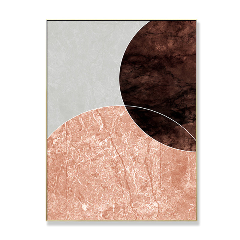 Brehn | Weiche Farbige Geometrische Kunst Drucke Abstrakt Nordisch Texturiert Leinwand für Wohnzimmer
