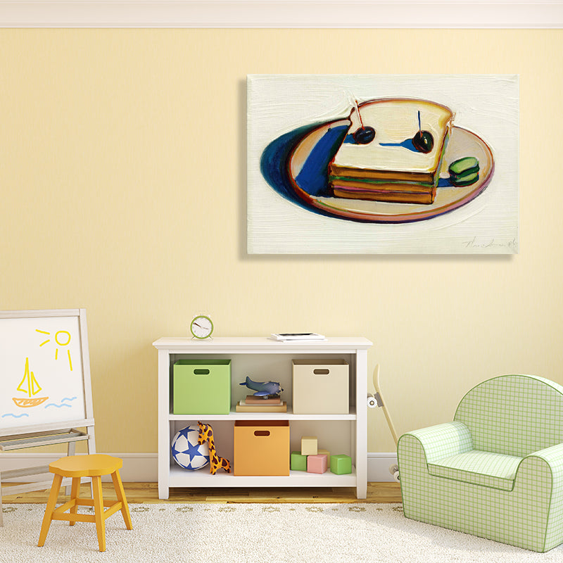 Brehn | Traditioneller Stil Brot Malerei Leinwand Texturiert Braun Wandkunst Dekor für Gästezimmer