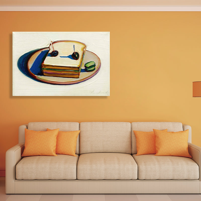 Brehn | Traditioneller Stil Brot Malerei Leinwand Texturiert Braun Wandkunst Dekor für Gästezimmer