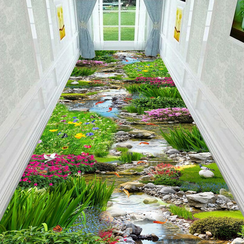 Dekorativer 3D Wasser Stil Teppich Brehn