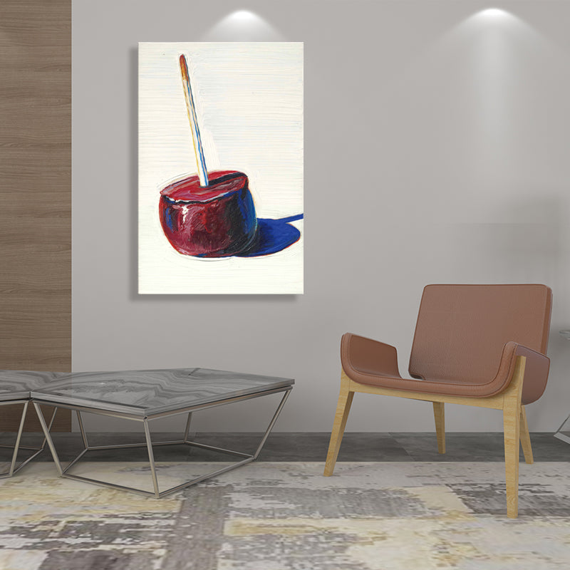 Brehn | Traditioneller Stil Candy Apple Malerei Lebensmittel Rote Wandkunst, Mehrere Größen Verfügbar