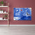 Brehn | Lovers in the Moonlight Malerei Land Canvas Texturiertes Wanddekor in Blau für das Wohnzimmer