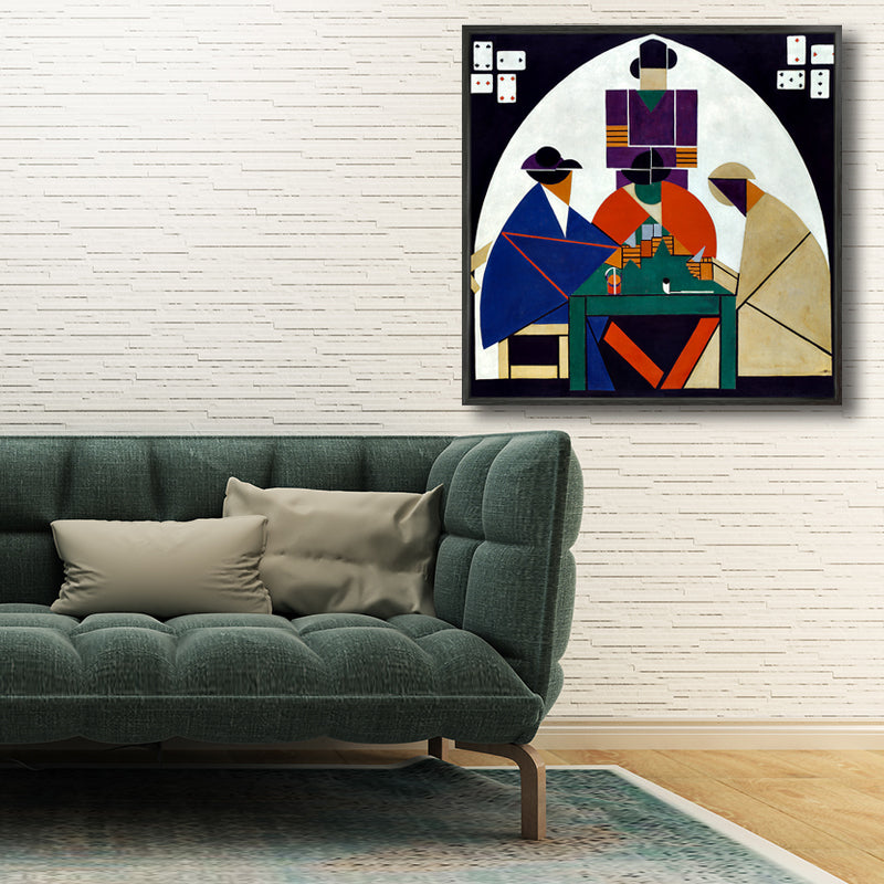 Brehn | Traditionelle Geometrische Malerei Leinwand Texturiert Pastellfarbe Quadratische Wanddekoration für das Wohnzimmer