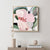Brehn | Blumen Wandkunst Dekor Traditionelle Texturierte Quadrat Leinwand in Pink für Wohnzimmer