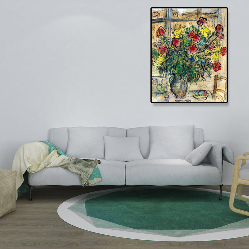 Brehn | Gelbe Gemälde Blume Eingewickelte Leinwand Ländliche Texturierte Wandkunst für das Wohnzimmer