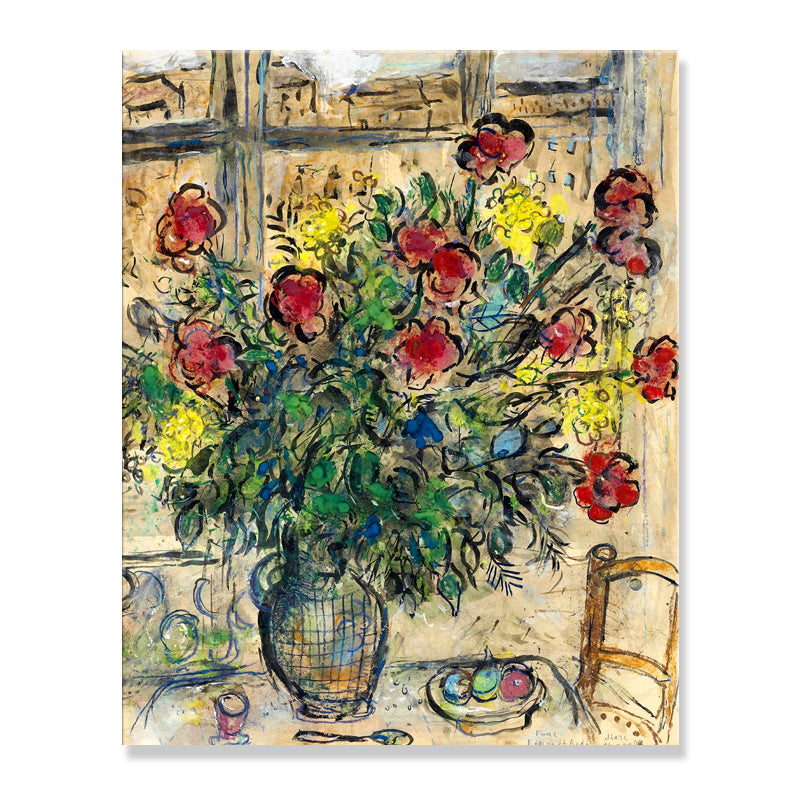 Brehn | Gelbe Gemälde Blume Eingewickelte Leinwand Ländliche Texturierte Wandkunst für das Wohnzimmer
