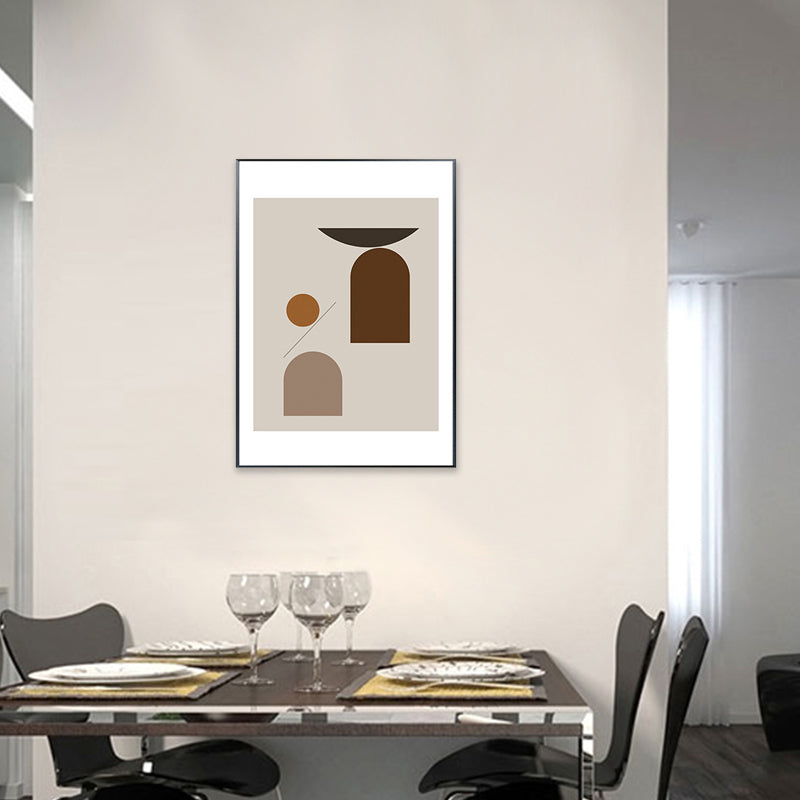 Brehn | Nordisch Geometrisches Muster Malerei Pastellfarbe Küchenrückwand Wandkunst Druck