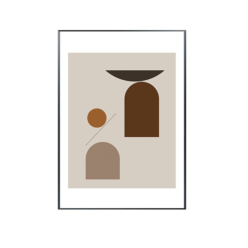 Brehn | Nordisch Geometrisches Muster Malerei Pastellfarbe Küchenrückwand Wandkunst Druck