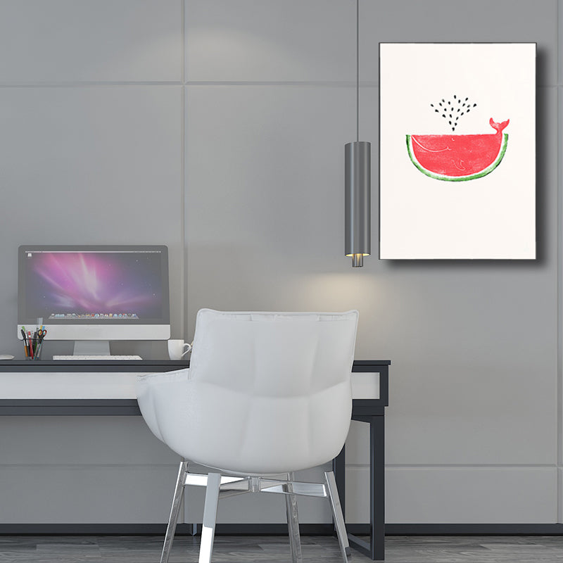 Brehn | Pink Wassermelonenmuster Leinwand Texturiertes Wandkunst Druck für Schlafzimmer, Verschiedene Größen