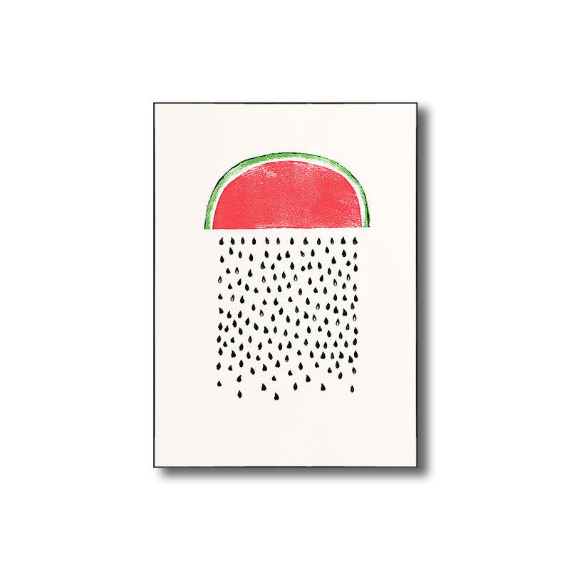Brehn | Pink Wassermelonenmuster Leinwand Texturiertes Wandkunst Druck für Schlafzimmer, Verschiedene Größen