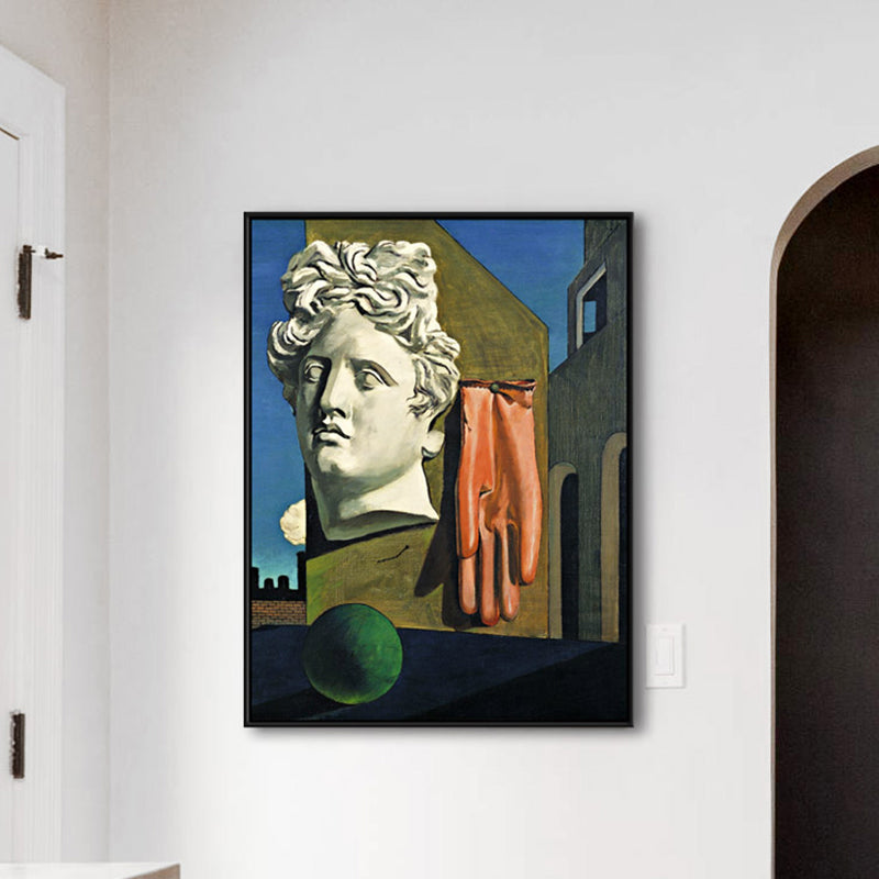 Brehn | Ländliche Stilllebenmalerei Leinwand Texturiertes Wandkunstwerk in dunkler Farbe für das Wohnzimmer