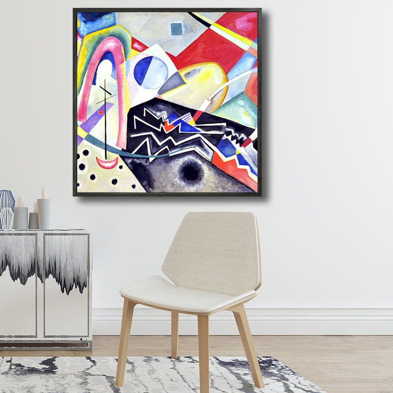 Brehn | Texturiertes geometrisches Kunstdruck-Leinwand Ländliche quadratische Malerei in Pastellfarbe für das Wohnzimmer