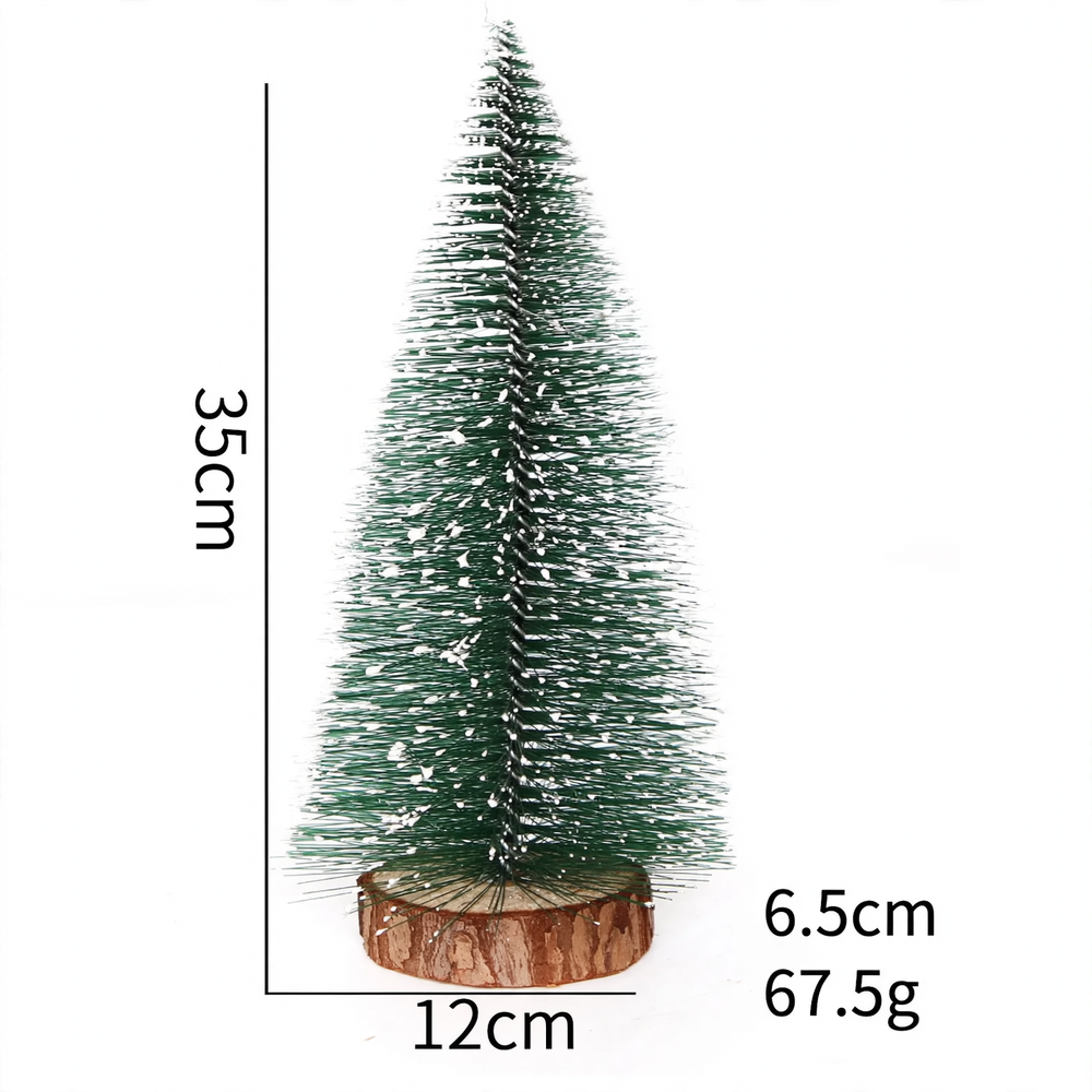 Mini-Weihnachtsbaum mit Holzsockel, beschneit, 10-40cm