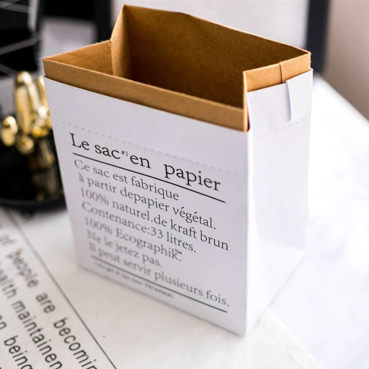 Wiederverwendbare umweltfreundliche Papiertüte