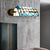 Mediterrane Bankerlampe mit Zugkette Buntglas 1 Licht Wand sconce in Blau | Brehn