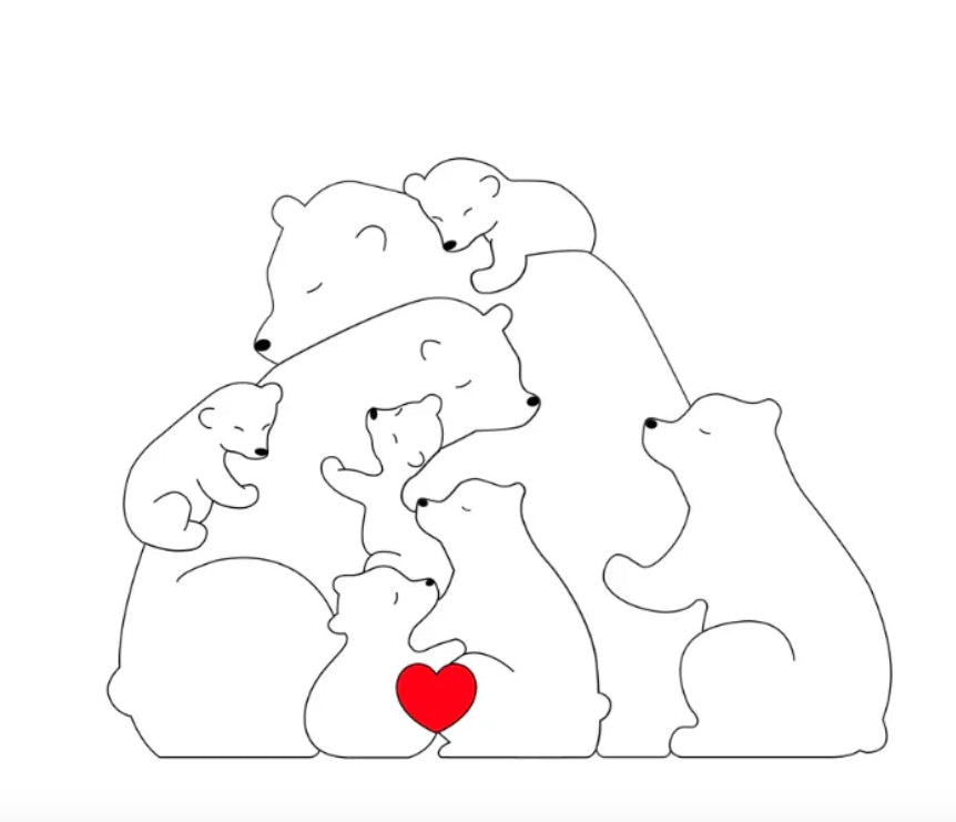 Brehn | Personalisierbare Bärenfamilie