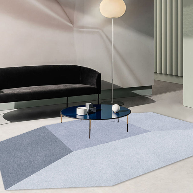 Brehn | Grijze Irreguliere Slaapkamer Tapijt Novelty Kleur Blok Geometrisch Patroon Area Tapijt Polyester Antislip Achterkant Tapijt