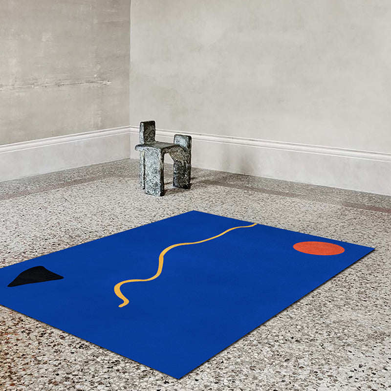 Brehn | Bijzondere Abstract Tapijt Roze en Geel Polyester Tapijt Antislip Achterkant Huisdier Vriendelijk gebied Tapijt voor Woonkamer