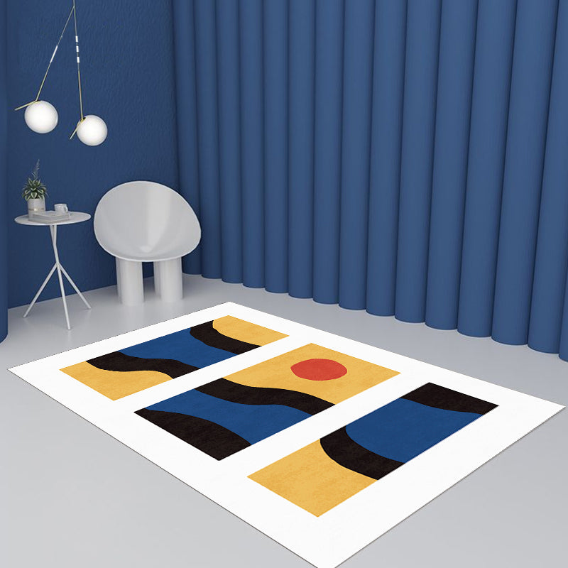 Brehn | Stijlvol Minimalistisch Tapijt Zwart en Wit Abstract Tapijt Huisdiervriendelijk Antislip Achtergrond Vloerkleed voor Woonkamer