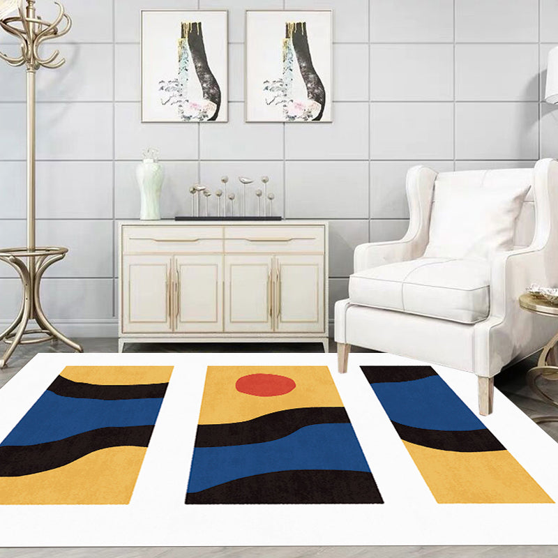 Brehn | Stijlvol Minimalistisch Tapijt Zwart en Wit Abstract Tapijt Huisdiervriendelijk Antislip Achtergrond Vloerkleed voor Woonkamer