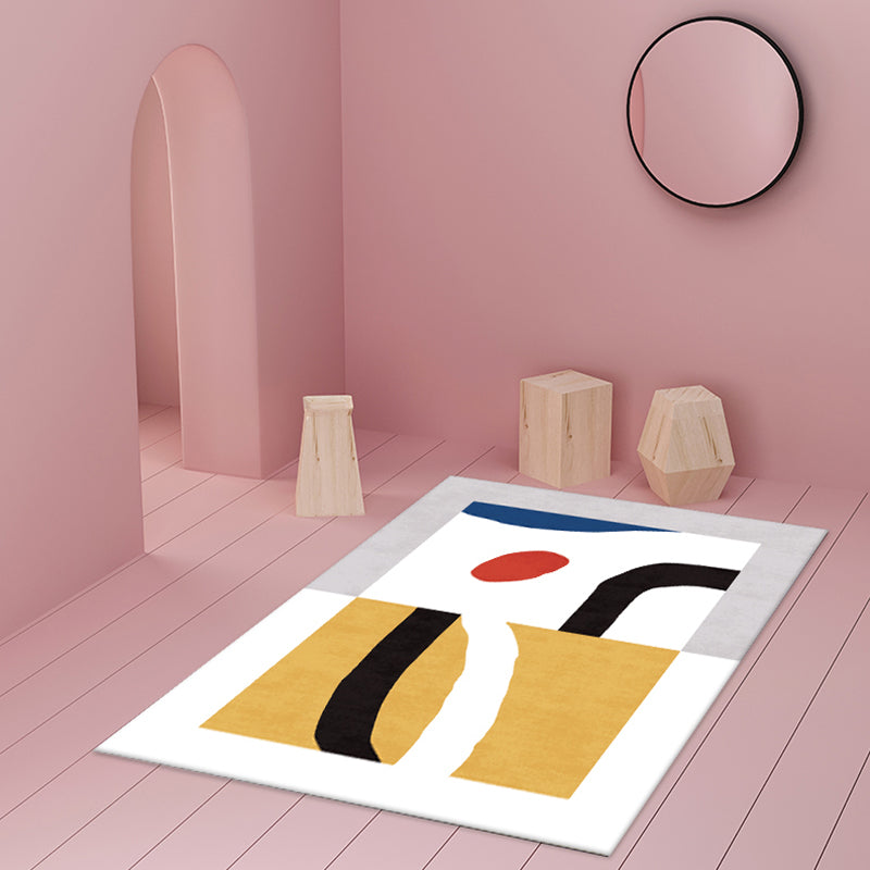 Brehn | Stijlvol Minimalistisch Tapijt Zwart en Wit Abstract Tapijt Huisdiervriendelijk Antislip Achtergrond Vloerkleed voor Woonkamer