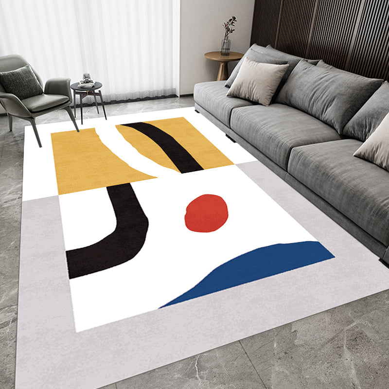 Brehn | Stijlvol Minimalistisch Tapijt Zwart en Wit Abstract Tapijt Huisdiervriendelijk Antislip Achtergrond Vloerkleed voor Woonkamer