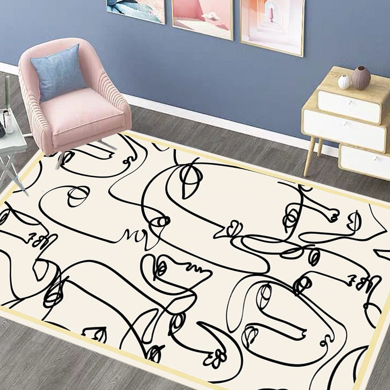 Brehn | Stijlvol Multicolor Hedendaags Tapijt Polyester Figuurpatroon Tapijt Antislip Ondergrond Huisdier Vriendelijk Gebiedtapijt voor Woonkamer