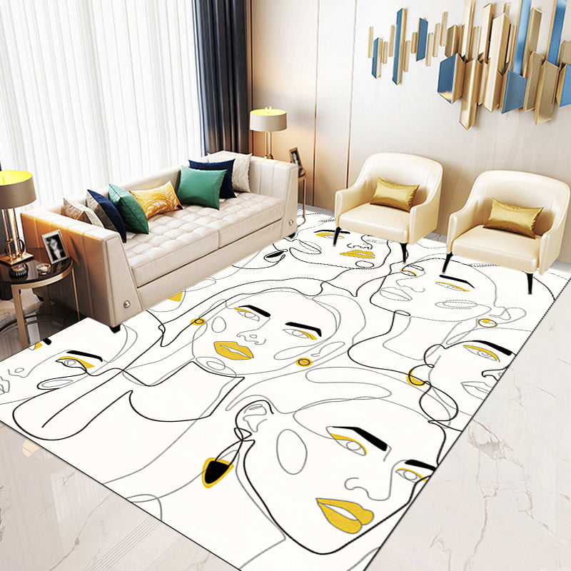 Brehn | Stijlvol Multicolor Hedendaags Tapijt Polyester Figuurpatroon Tapijt Antislip Ondergrond Huisdier Vriendelijk Gebiedtapijt voor Woonkamer