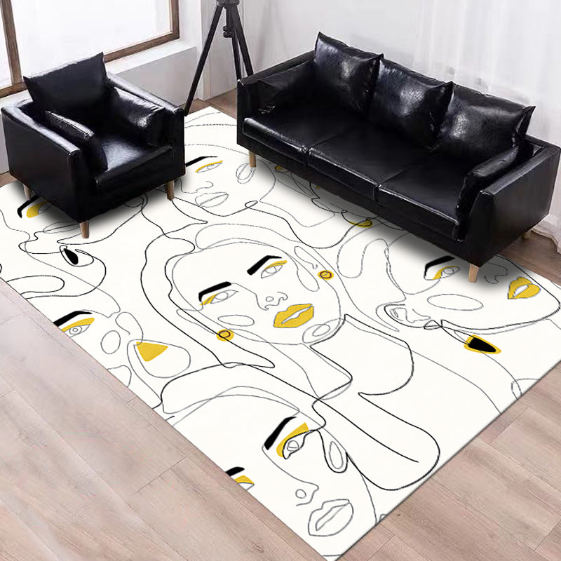 Brehn | Stijlvol Multicolor Hedendaags Tapijt Polyester Figuurpatroon Tapijt Antislip Ondergrond Huisdier Vriendelijk Gebiedtapijt voor Woonkamer
