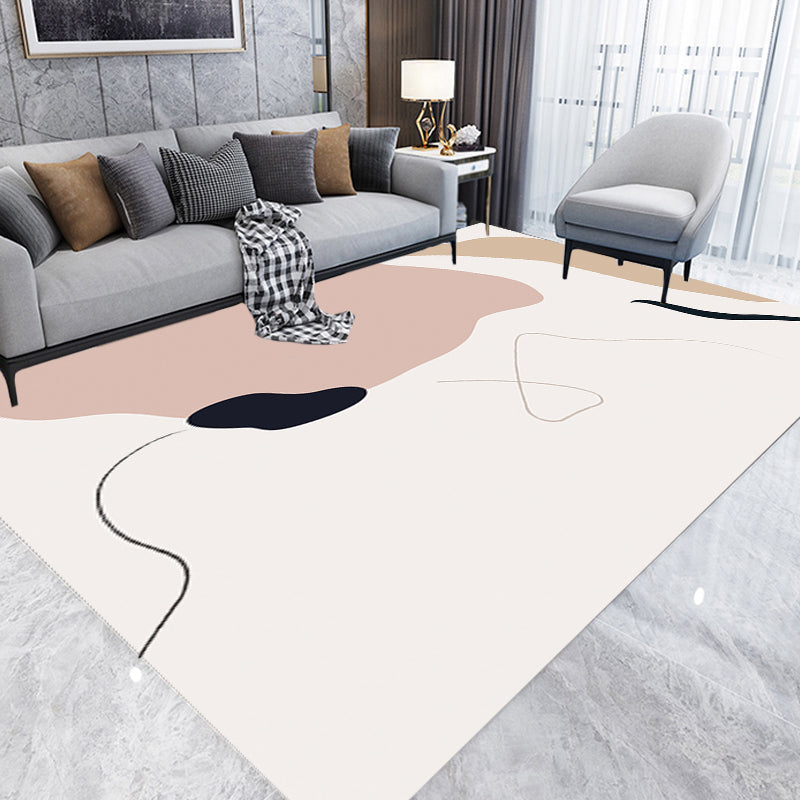 Brehn | Stijlvol Multicolor Hedendaags Tapijt Polyester Figuurpatroon Tapijt Antislip Ondergrond Huisdier Vriendelijk Gebiedtapijt voor Woonkamer