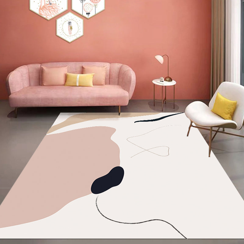 Brehn | Stijlvol Multicolor Hedendaags Tapijt Polyester Figuurpatroon Tapijt Antislip Ondergrond Huisdier Vriendelijk Gebiedtapijt voor Woonkamer