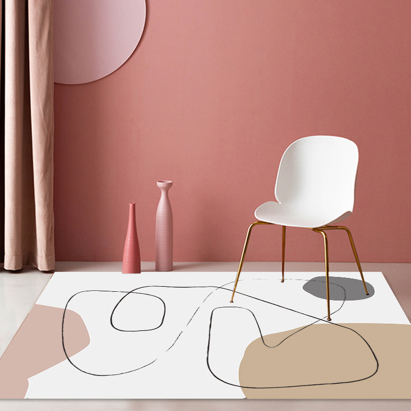 Brehn | Stijlvol Multicolor Hedendaags Tapijt Polyester Figuurpatroon Tapijt Antislip Ondergrond Huisdier Vriendelijk Gebiedtapijt voor Woonkamer