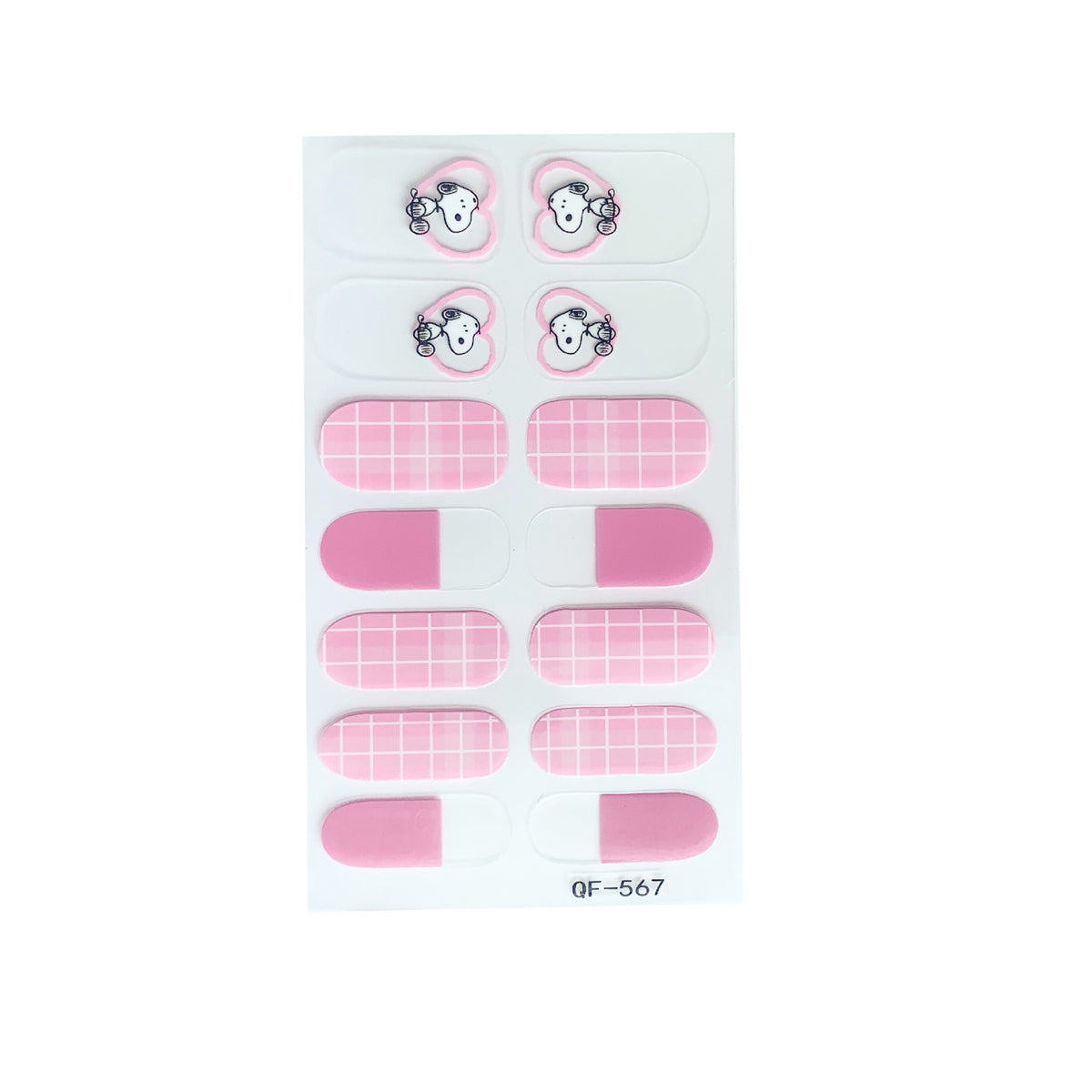 Künstliche Nagelkunst mit Smileys und Herzen Brehn
