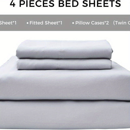 4-teilige weiche kühlende Bettlaken für Queen-Size: 14" tiefes Taschen, Luxus-Hotel-Qualität, schrumpf- und ausbleichbeständig, pflegeleichtes Bettlaken-Set | Brehn