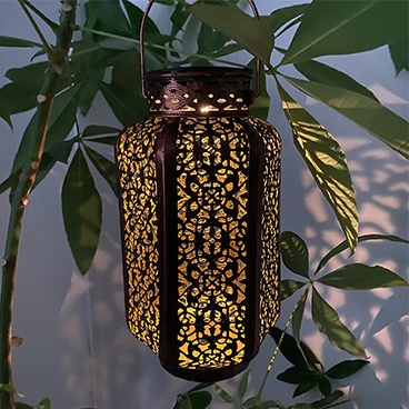 Moderne Art Deco Solar Wasserdichte Sechseckige Laterne Eisen LED Außenleuchte Für Garten | Brehn