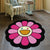 Brehn | Kindermusterteppich Floral Rosa und Grün Polyester Teppich Waschbar Haustierfreundlich Rutschfester Teppich für das Kinderzimmer