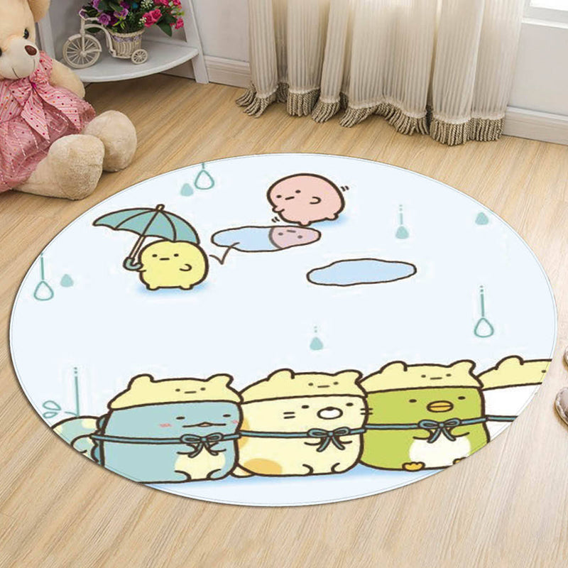 Brehn | Stijlvolle Cartoon Dierpatroon Vloerkleed Multicolor Kinderkleed Polyester Wasbaar Huisdiervriendelijk Antislip Tapijt voor Kinderkamer