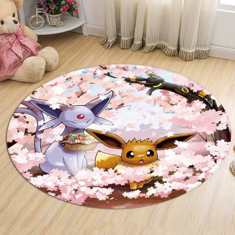 Brehn | Kinder Cartoon Charakter Muster Teppich Multicolor Polyester Teppich Waschbar Haustierfreundlich Rutschfester Bereichsteppich für das Kinderzimmer