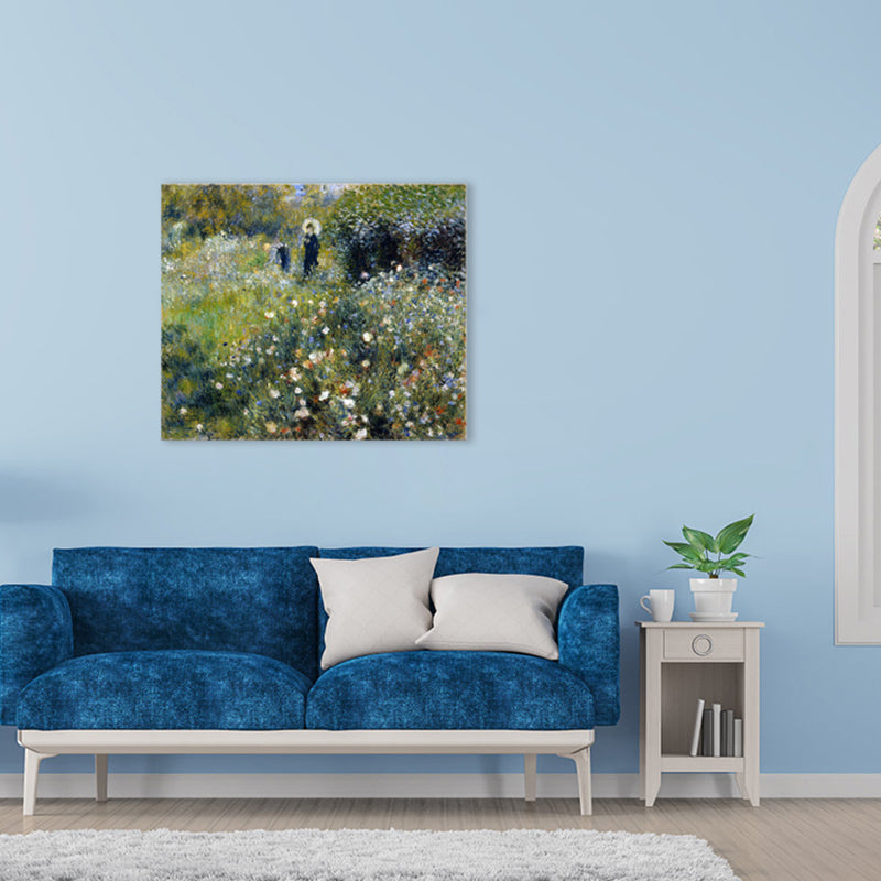 Brehn | Ölmalerei Impressionismus Stil Kunst Frühling Ausflugsszene in Grün, Multiple Größen