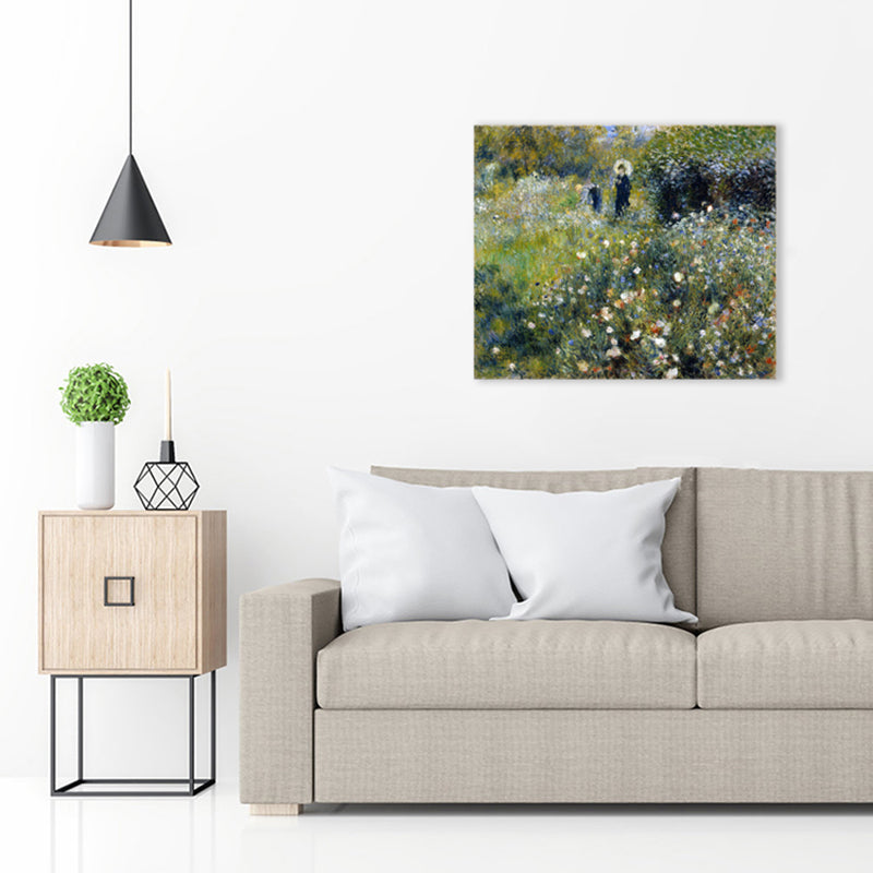 Brehn | Ölmalerei Impressionismus Stil Kunst Frühling Ausflugsszene in Grün, Multiple Größen