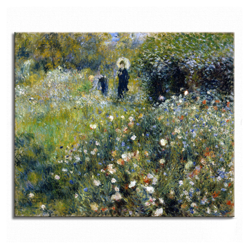 Brehn | Ölmalerei Impressionismus Stil Kunst Frühling Ausflugsszene in Grün, Multiple Größen