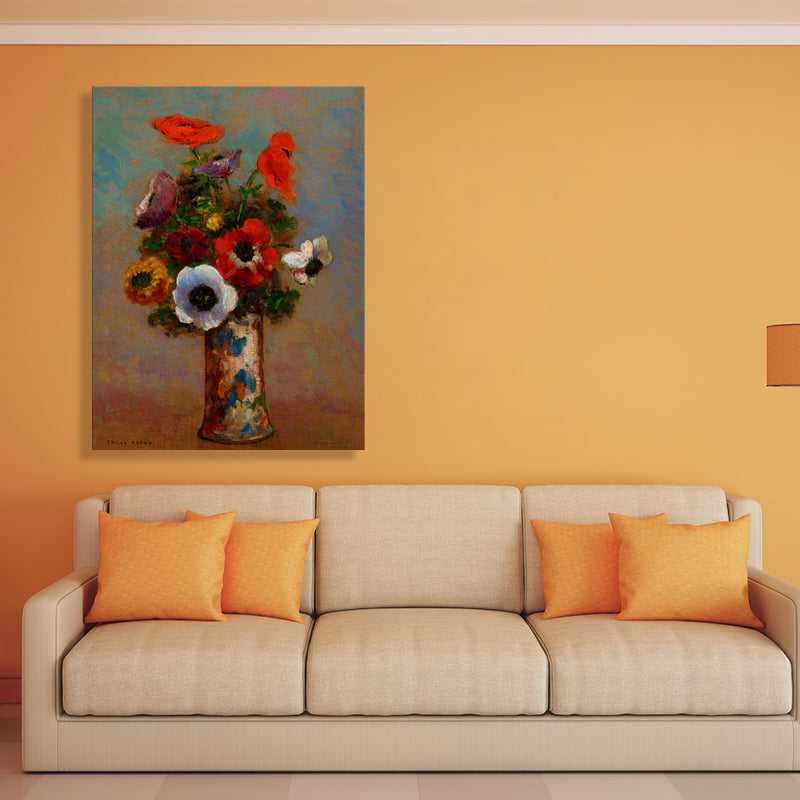 Brehn | Französischer rustikaler Stil Blumen Malerei Pastellfarbe Küche Rückwand Wandkunst Druck