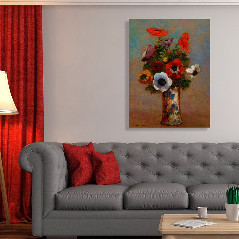 Brehn | Französischer rustikaler Stil Blumen Malerei Pastellfarbe Küche Rückwand Wandkunst Druck