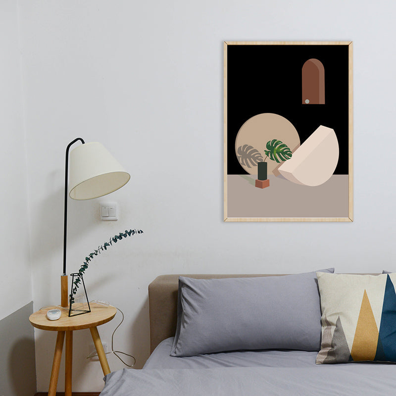 Brehn | Töpferei und Geometrie Wanddekor in Pastellfarbe Nordic Style Leinwand für Wohnzimmer